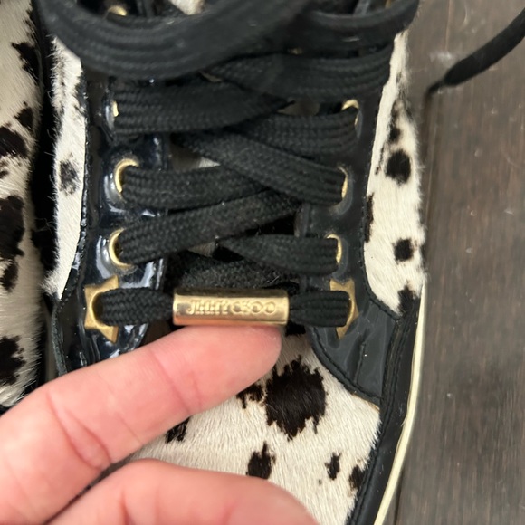 Jimmy Choo Patent Leather Ponyhair Sneakers Size 6 - Picture 6 of 9